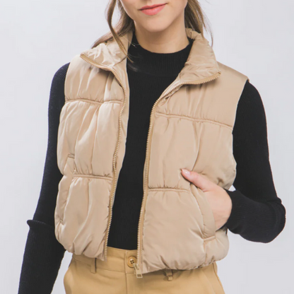 Chloe Crop Puffer Vest