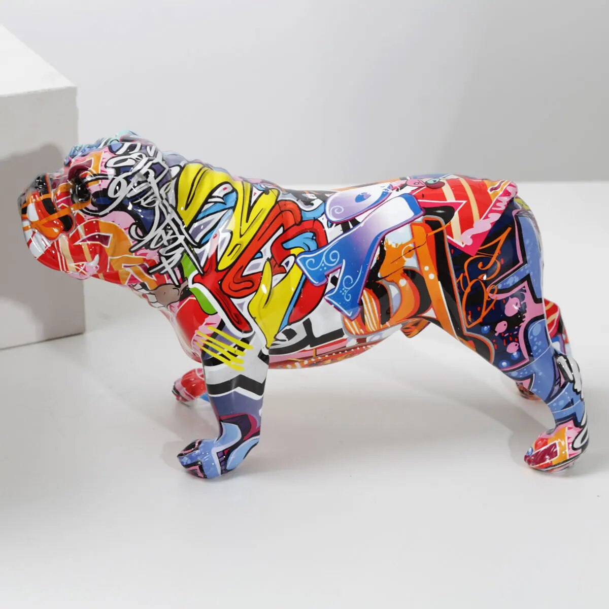 GRAFFITI BULLDOG STATUE