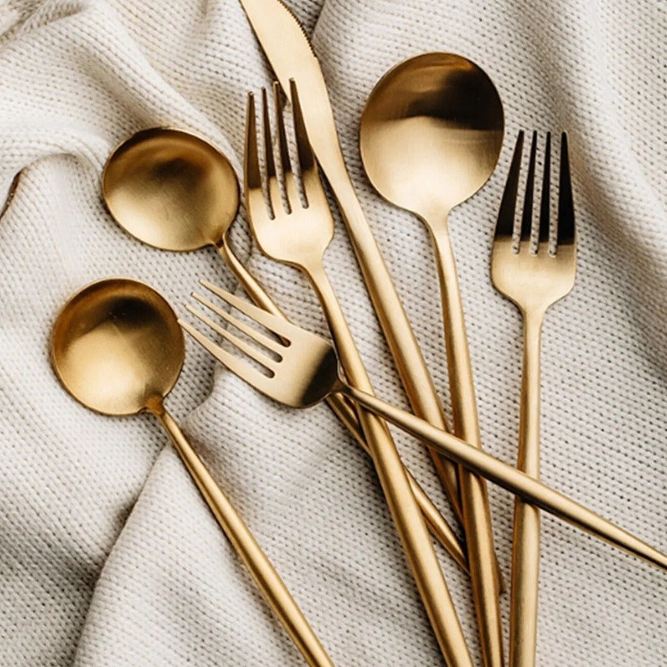 Minimalist Gold Flatware