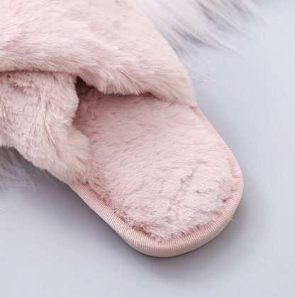 MODERN COZY CROSS BAND SLIPPERS