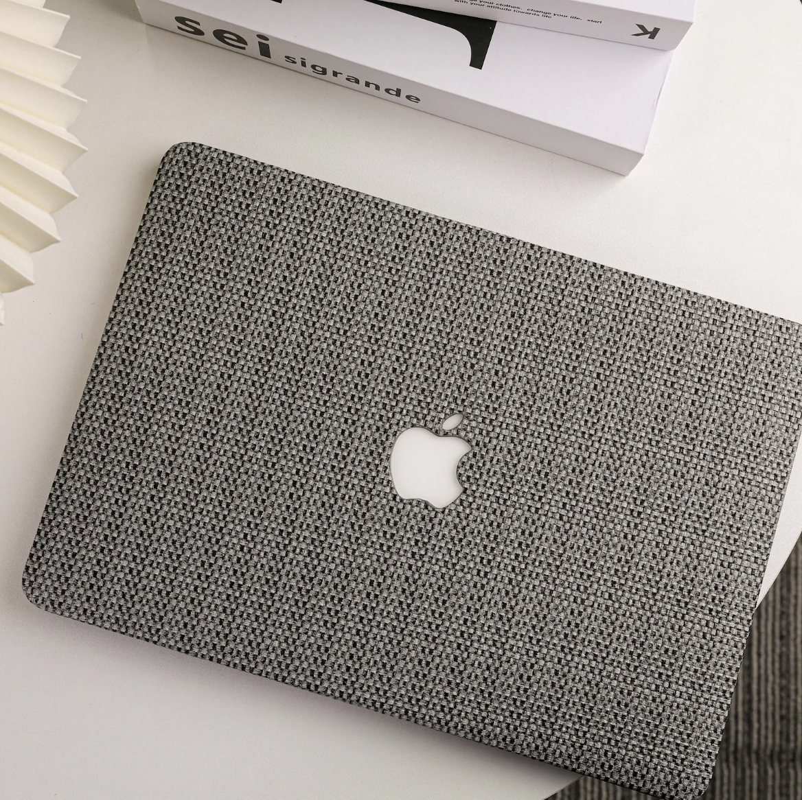 WOVEN MACBOOK CASE WITH APPLE CUTOUT