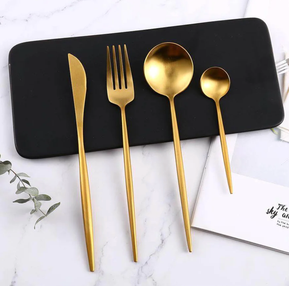 Minimalist Gold Flatware