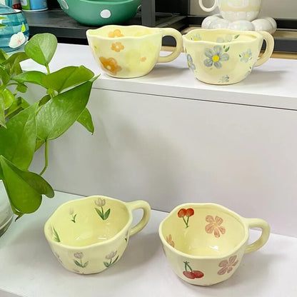 SPRING FLORA VINTAGE CUPS