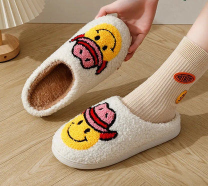 Smile Face Cowgirl Slippers