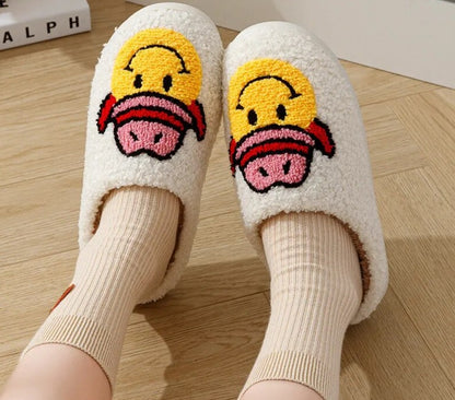 Smile Face Cowgirl Slippers