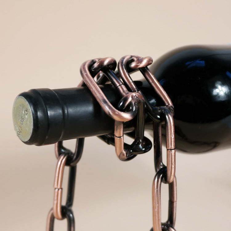 FLOATING CHAIN WINE BOTTLE HOLDER